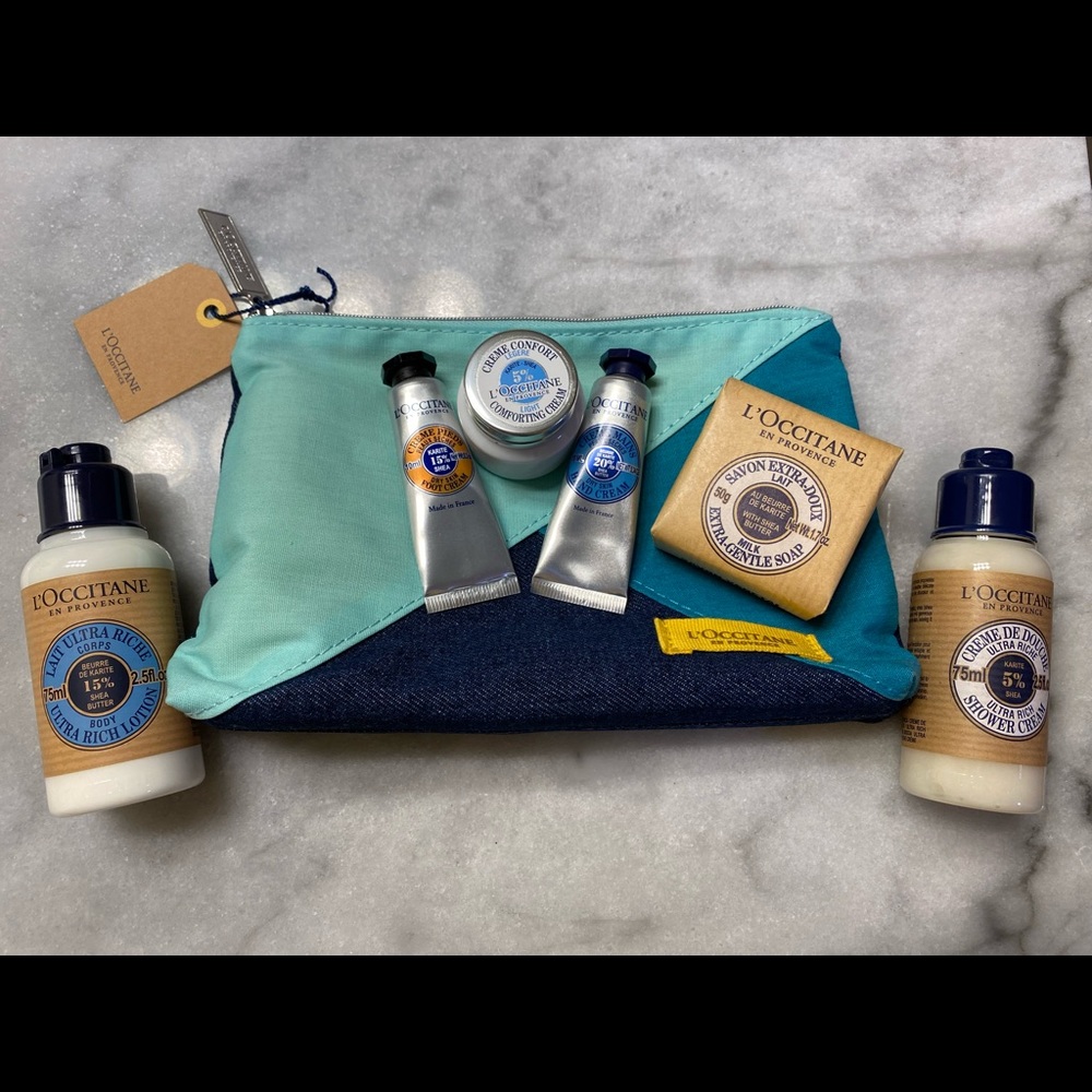 NWT L’Occitane Travel Size Variety Pack with Bag